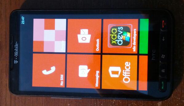 mrubinsk's tweet image. Windows Phone 7.8 on old 6.5 HTC HD2.  #activesync 14.1 testing just got easier :-)