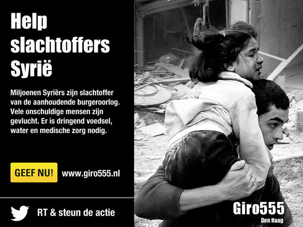 YOUnicef_nl's tweet photo. Kom in actie voor de slachtoffers in Syrië. RT deze foto &amp; help mee! http://t.co/vrpM7aqNWy http://t.co/Tde6o0XPVK #HelpSyrië #giro555
