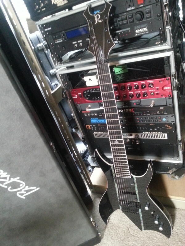Got my <a href="/stevesmyth01/">Steve Smyth</a> signature 7-string <a href="/officialbcrich/">B.C. Rich Guitars</a> today! The thing is a monster! Nice access to higher frets.