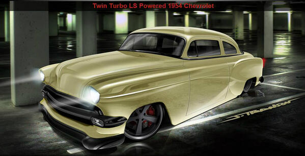 mbquart's tweet photo. #MBQuart goes old school on this 54 Chevy! Follow along with this build! @MAXXLINK @chevrolet http://t.co/NsIeBEmNXh http://t.co/gZdoHwbMil