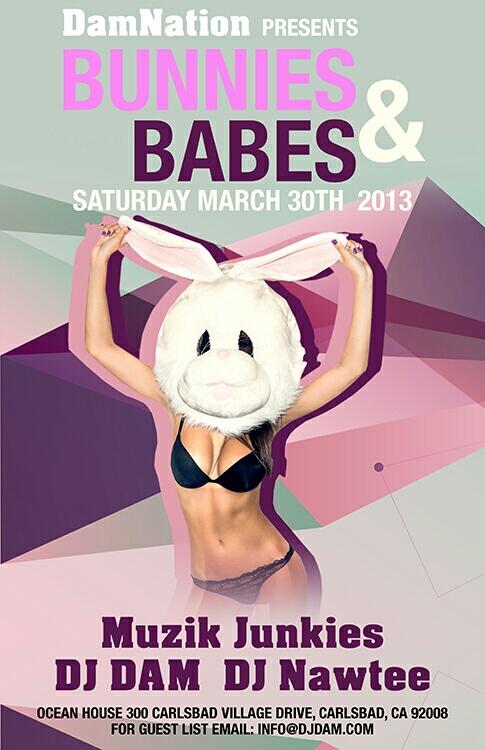 DamNation's tweet photo. Back this Easter weekend with @muzikjunkies  @djgrande  @DJNAWTEE  @djdam. #OceanHouse #Carlsbad #DamNationEvents http://t.co/Lk3ZuOUHih