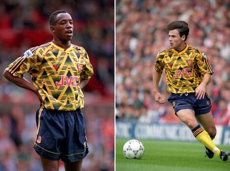 Retro_jerseys's tweet image. This one was more than a little harsh on the peepers! 🌀👀 #Arsenal #retrofootballjerseys