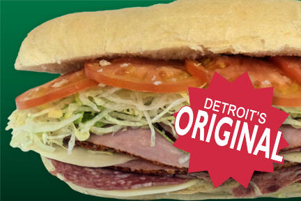 Gonellas's tweet photo. Detroit's Original Italian Subs: Italian meats, provolone, lettuce, tomatoes, onions &amp; our homemade dressing. http://t.co/hROeZ6EZQX