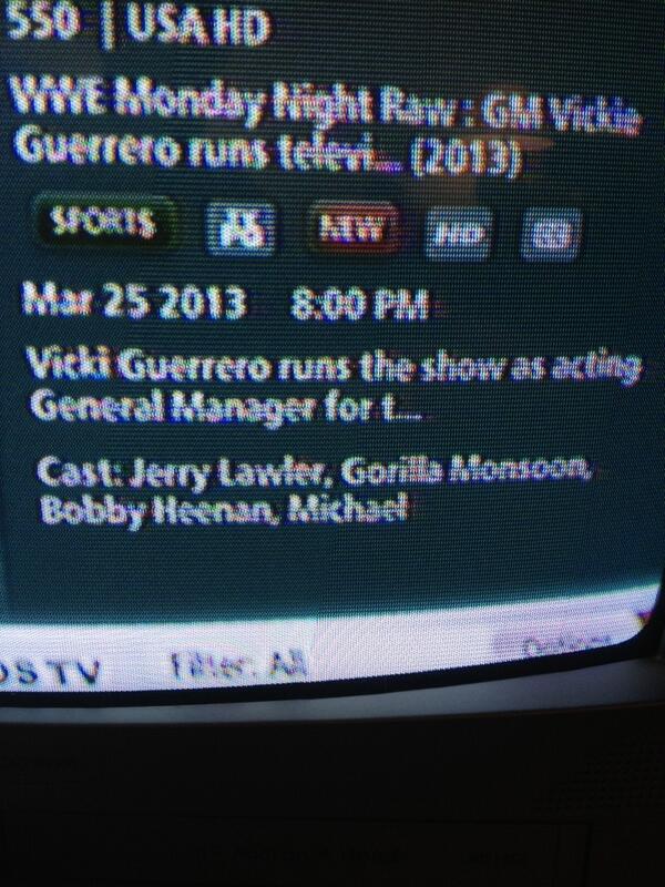 KayfabeNews's tweet photo. MT @OfficialPWI: Something doesn't seem quite right about this TV listing for tonight's Raw: http://t.co/27kCQhWOzi