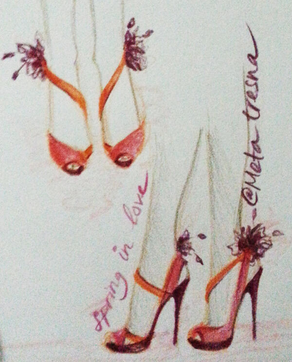 MetaTresna's tweet image. My shoes design inspirated from Lancome's #SpringinLove collection. @LancomeID 