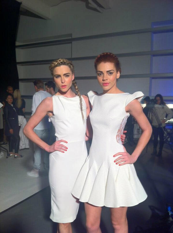 Backstage with @JadeLThompson looking all innocent  #AllWhiteOnTheNight #LikeButterWouldntMelt #yeahRight :-)