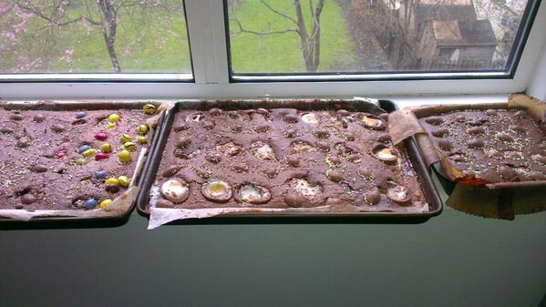 Easter Brownies @ Big Johns Cakes only Thursday this week inc creme egg, mini egg and sprinkles, yum yum