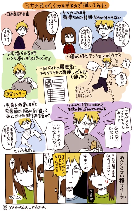 うちの兄がバカすぎるので描いてみた 