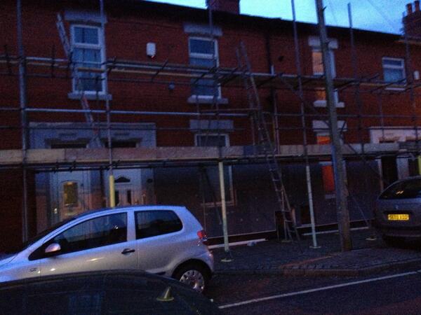 How not to leave a scaffold over night #amateurs