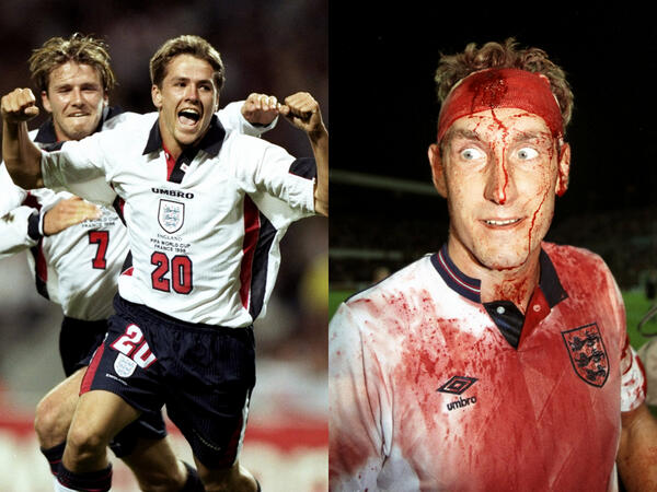 SkySportsPics's tweet photo. Pictures from 50 years service as England wear @umbro for the last time tonight. http://t.co/1UM5H5AdpX http://t.co/JhwTaGwKMK
