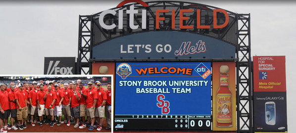 BASE: Good luck to <a href="/SBAthletics/">Stony Brook Athletics</a> as they take on St. john's at Citi Field today! #AEBASE