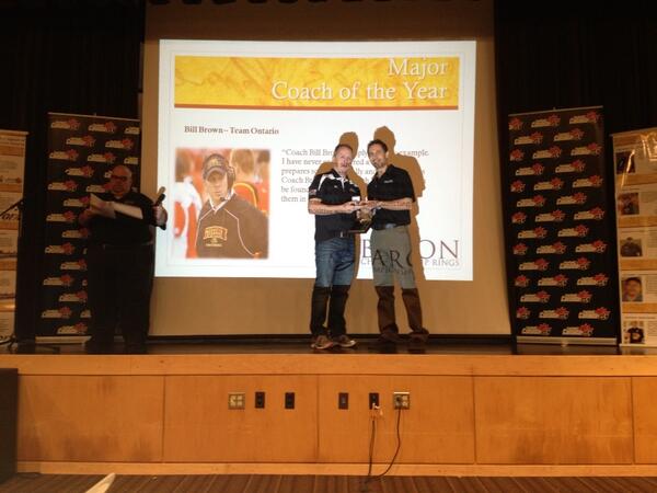 2012 Program of Excellence Awards! <a href="/FootballCanada/">Football Canada</a> - Major Coach of the Year, Bill Brown!