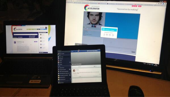 mediablogi's tweet image. Inspiring and exciting first #contentaccelerator webinar is going. My multiple screens desk :D