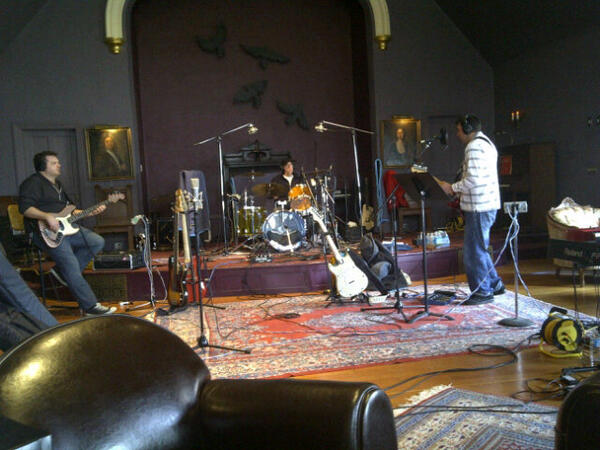 dukefoster1's tweet photo. Day 2. Tracking beds with Joel Johnson for his second album. http://t.co/O8dVE0Q2Cm