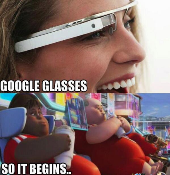 bigfatlife's tweet photo. Google glasses. Hmm unsure how I feel about this. @AnthonyDSanders q http://t.co/GOl4PgTeuT