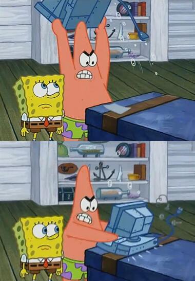 SpongeBob, Patrick and the tecnology