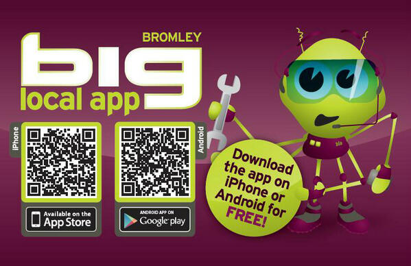 Still haven't downloaded Bromley's App? It's big and it's free. QR codes attached. #bromley #beckbromfl #orpington