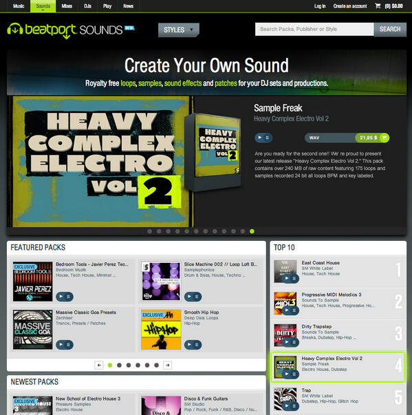 SampleFreak's tweet image. "Heavy Complex Electro Vol 2" up to #4 on Beatport Sounds TOP10 !! Better get your copy soon!

soundcloud.com/sample-freak/h…