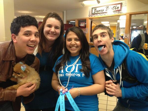 Greek Love! AOII goes blue for arthritis! #AlphaLove #AOIIGoesBlueForArthritis