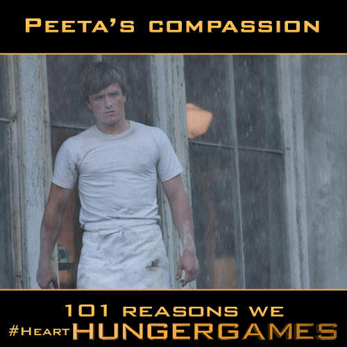 TheHungerGames's tweet photo. Why We #HeartHungerGames - Reason No. 4: Peeta's compassion. http://t.co/ZimMaDdsKz