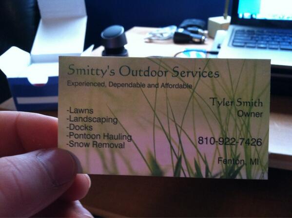 smitty7014's tweet image. Officially have some business cards now! #makingsomething #special #onecustomer #atatime