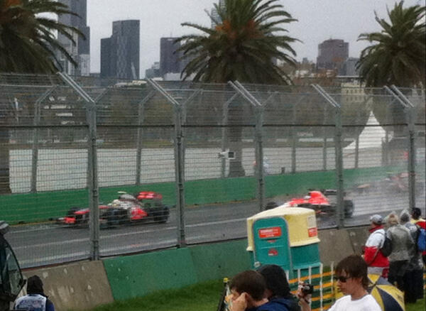 Rainy qualifying at the Melbourne grand prix