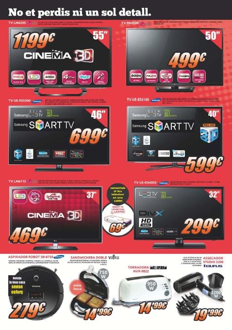 _aparatus's tweet photo. Tenim televisors LED de 32" i d'alta definició des de 259€... http://t.co/02c0N55hF3