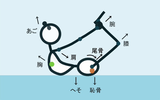 ヨガ空間 弓のポーズ ダヌラ アーサナ 後屈系の代表的なポーズ 骨盤の角度による下腹の締まりと腰の伸び そして尾骨 仙骨周辺への刺激に加え 背骨全体を刺激することがポイント そのためにヘソを床へ 肩を後下へ 胸をツンと前上へ アゴまたは頭 ヨガ空間 弓のポーズ ダヌラ アーサナ 後屈系の代表的なポーズ 骨盤の角度による下腹の締まりと腰の伸び そして尾骨 仙骨周辺への刺激に加え 背骨全体を刺激することがポイント そのためにヘソを床へ 肩を後下へ 胸をツンと前上へ アゴまたは頭