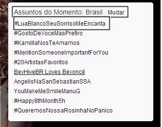 Lua_BlancoNews's tweet image. #LuaBlancoSeuSorrisoMeEncanta .. 1º Lugar nos Trend's Brasil .. @Lua_Blanco