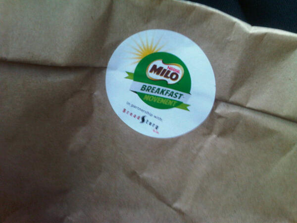 Lucky Thursday, free brekkie from Milo ;) #pjnewtown #milo