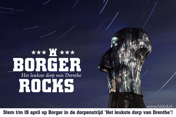 Stem t/m 19 april op Borger, het leukste dorp van Drenthe! hldvd.nl #Borger ROCKS! #HLDVD