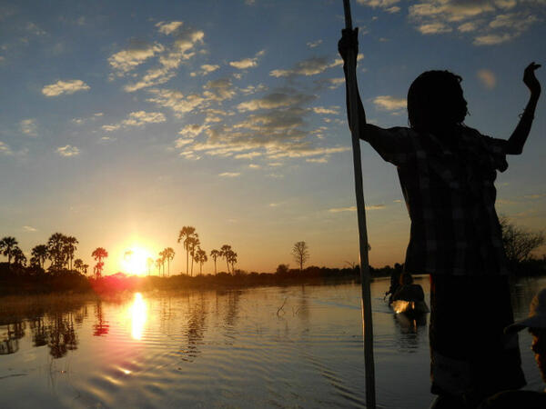 Mokoro Trail in the Okavango Delta,Botswana