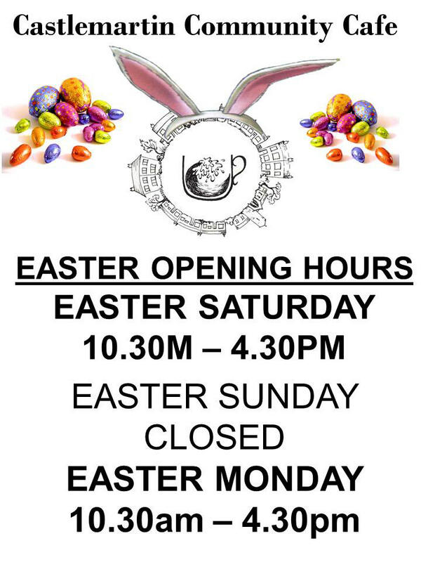 CastleMCafe's tweet image. Our Opening times for Easter Weekend