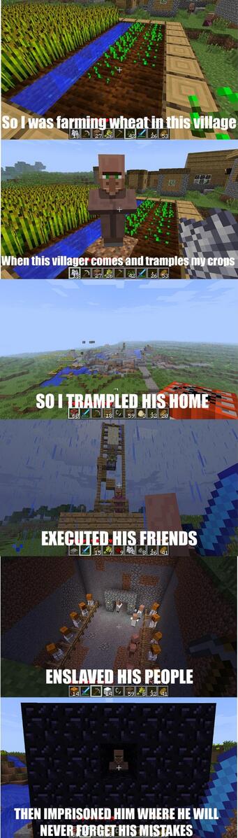 MinecraftComic's tweet image. I taught that Villager. #Minecraft