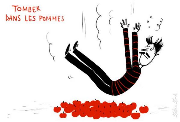 FranceInstituto's tweet photo. EXPRESION FRANCESA: TOMBER DANS LES POMMES :) http://t.co/FP0PL93MLM