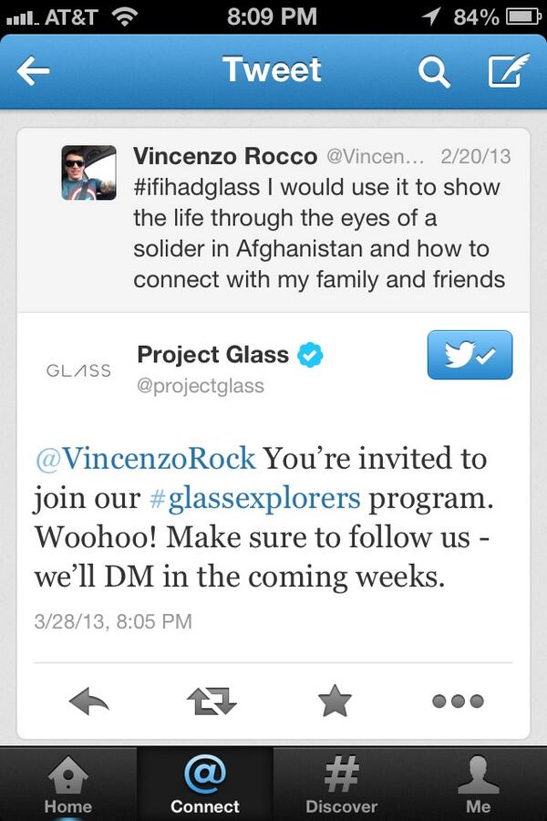 VincenzoRock's tweet image. No way!! I got into #projectglass!! #ifihadglass