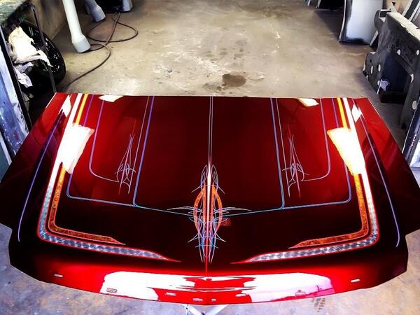 SmokinTiresCS's tweet photo. @SmokinTiresCS: Check out the paint in pinstripes. Smoking Tires Car Show nine days away! @TheVinceNeil http://t.co/4PXI4MQLd8