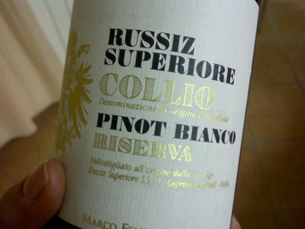 ClaudiaCavadore's tweet photo. Uno dei miei preferiti, stasera #Russiz #collio #GoWine http://t.co/Y8FCvfD17m
