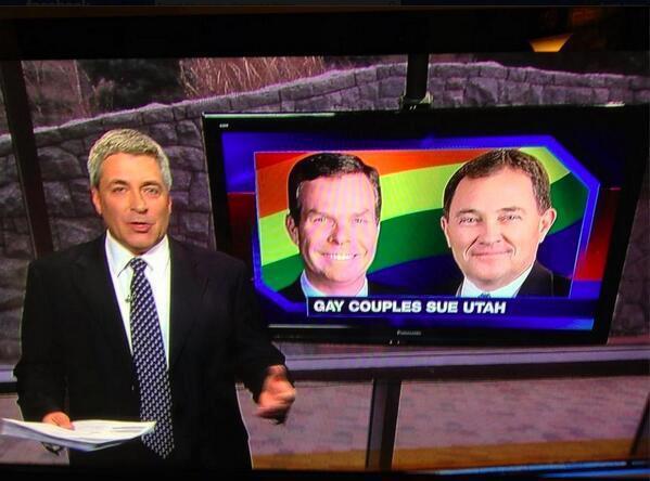 AaronBrowning1's tweet photo. Thanks for laugh Channel 2! Rainbow S-Herbert? #EqualityUtah http://t.co/JRDa1iI3cx