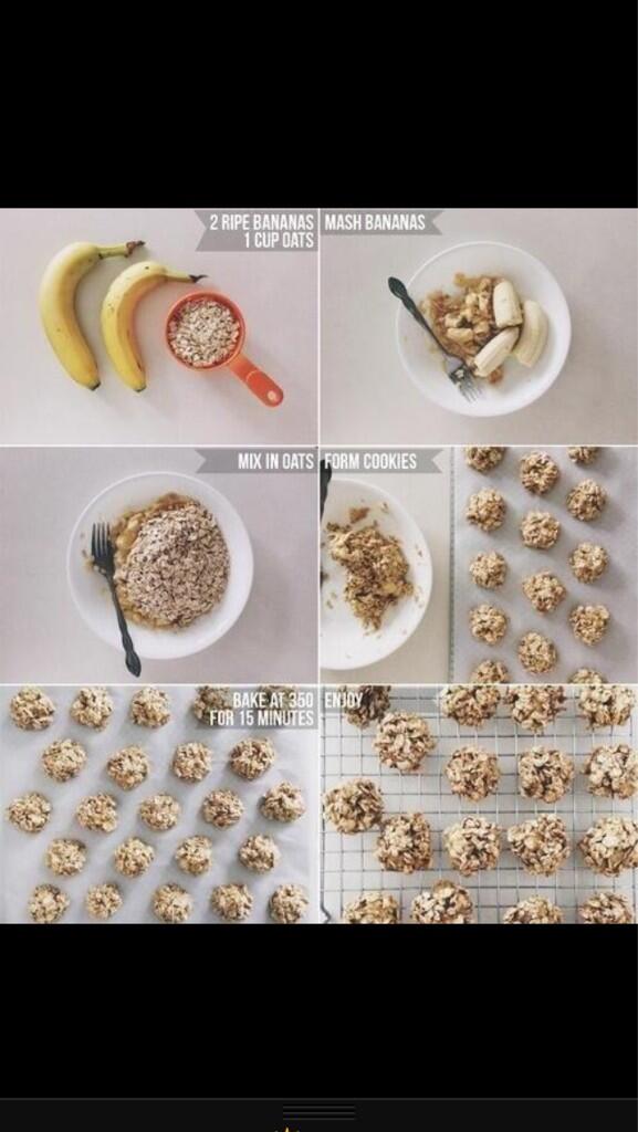 FitForApril's tweet image. Banana and oat cookies recipe. So good.