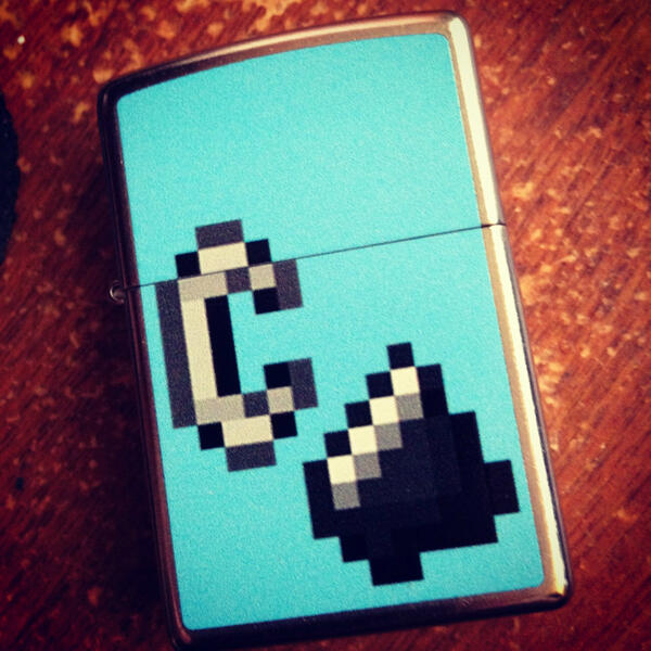 MinecraftComic's tweet image. Minecraft Zippo Lighter!