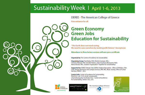 Come and find out HOW GREEN YOU CAN BE! 
Green Economy,Green Jobs &amp; Education for Sustainability