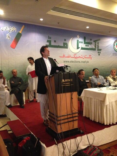Imran Khan at Naya Pakistan Fund