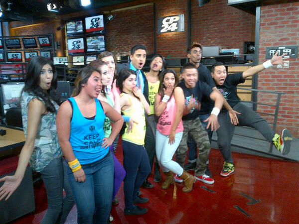 McPaisley's tweet photo. @CP24Breakfast behind the scenes shot with #yorku StyleWize #keepcalmjustdance april 6 2013! http://t.co/Epcp3qfsBr