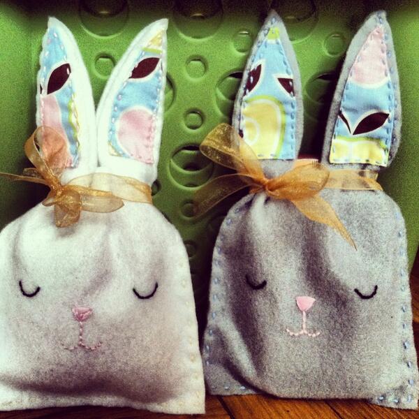 fayekatcher's tweet image. Crafting success! Easter bags made and stuffed with goodies! #pinterest #easter #crafts