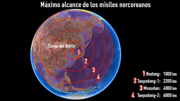 AnonymousPeru's tweet image. RT: ¿Hasta donde llegan los misiles nucleares de Corea del Norte? #EEUU #Guerra #War #Nuclear