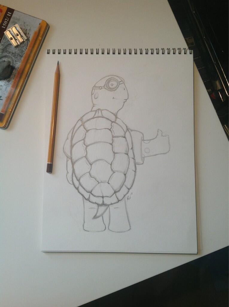 Twitter / OMUNKY: Here's a sketch of a turtle ...