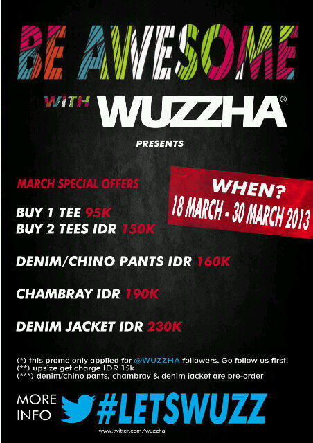 Siang Wuzz! Buat kalian yg Sabtu ini mager kemana2, mending belanja online aja yuk di Wuzzha March Special Offers! ;)