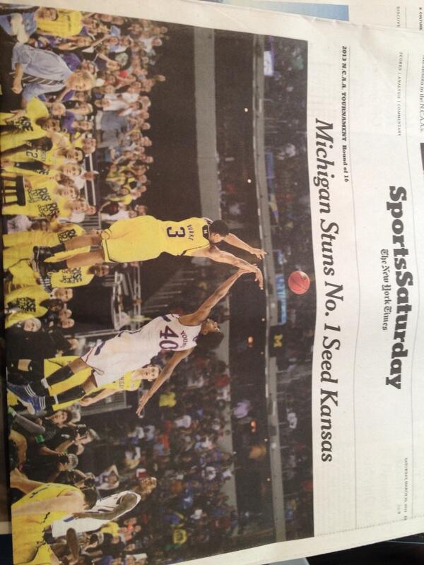 AdamSchefter's tweet image. Cover of today's today's New York Times' sports section.