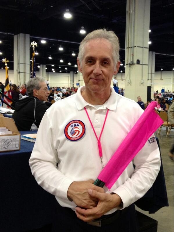 He had these flags specially made for the #DigPink events!!  #NEQ #volleyball